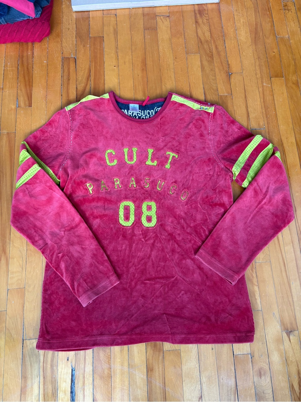 Parasuco Sweatshirt Red with Lime Accent